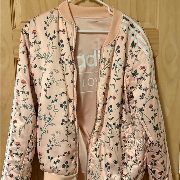 Adidas Women's Soft Pink Bomber Jacket - Picture 2 of 3